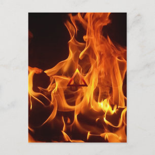 Carte Postale Symbole d'incendie de l'élément
