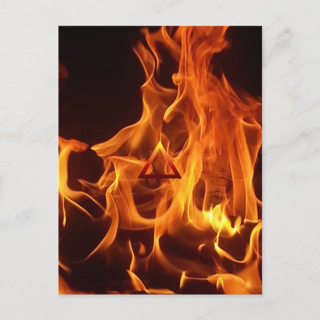 Carte Postale Symbole d'incendie de l'élément (Devant)