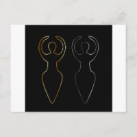 Symbole d'or et d'argent de la déesse wiccane