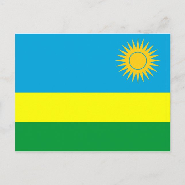 Carte Postale symbole du drapeau du pays du rwanda (Devant)