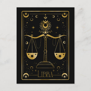 Carte Postale Symbole du zodiaque de Libra