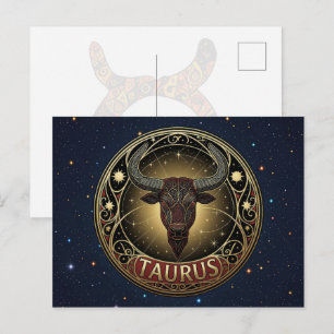 Carte Postale Symbole du zodiaque Taureau
