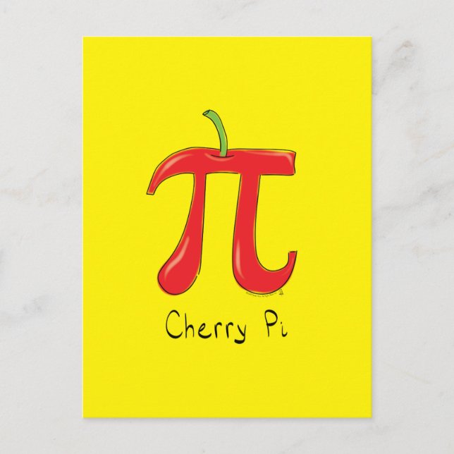 Carte Postale Symbole Fantaisie Math Cherry Pi (Devant)