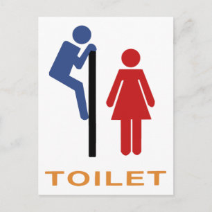 Carte Postale Symbole Funny Toilet