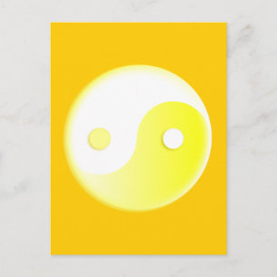 Carte Postale Symbole Jaune/Jang Jaune brillant