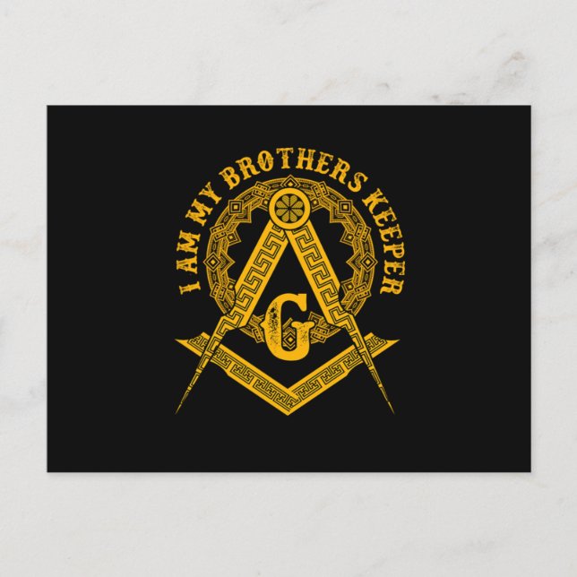 Carte Postale Symbole maçonnique Brothers Keeper Illuminati Cons (Devant)