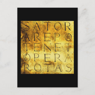Carte Postale Symbole magique de Sator Rotas Ancien Secret