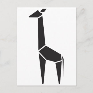 Carte Postale Symbole moderne de la girafe noire