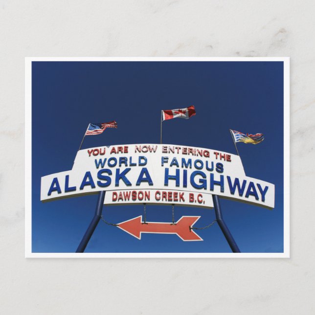 Carte Postale Symbole mondial de la célèbre route de l'Alaska (Devant)