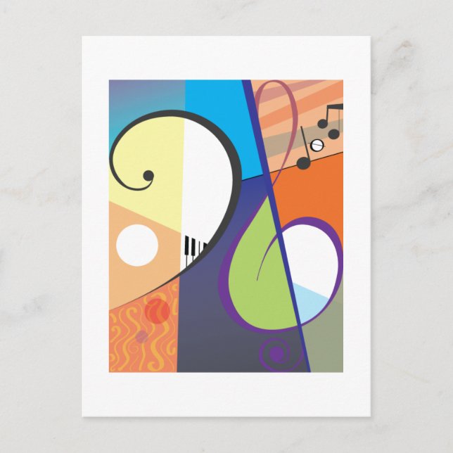 Carte Postale Symbole musical (Devant)