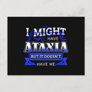 Carte Postale Symbole neurologique Ataxia Hémiataxie Bleu Ruban