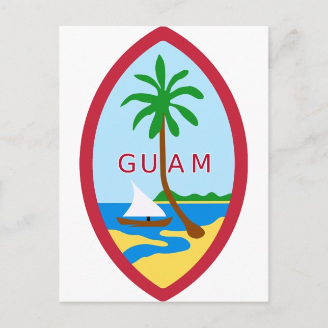 Carte Postale Symbole officiel de Guam sur les armoiries (Devant)