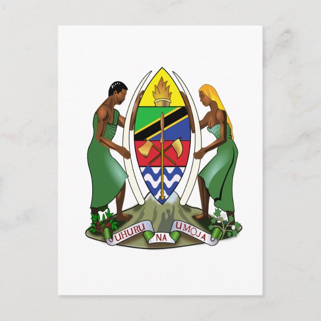 Carte Postale SYMBOLE OFFICIEL DE L'HÉROÏDE DE LA Tanzanie (Devant)