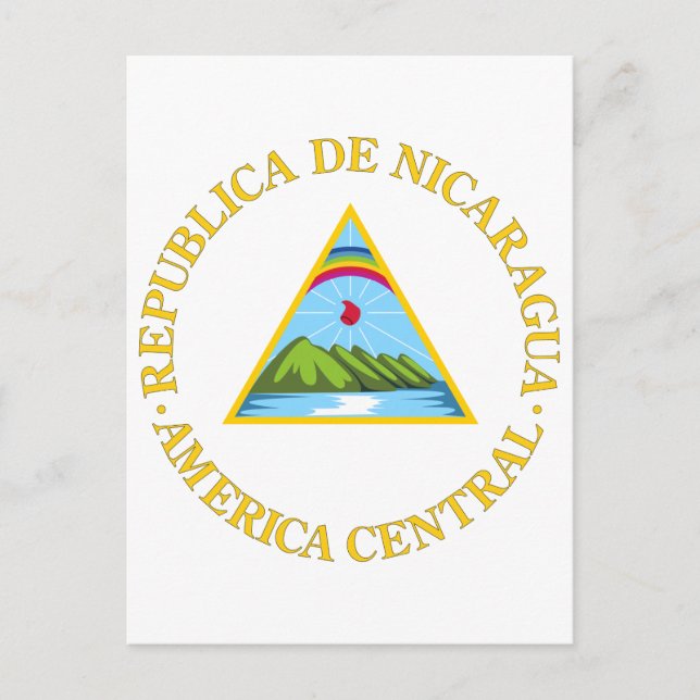 Carte Postale SYMBOLE OFFICIEL DES ARMES DU Nicaragua (Devant)
