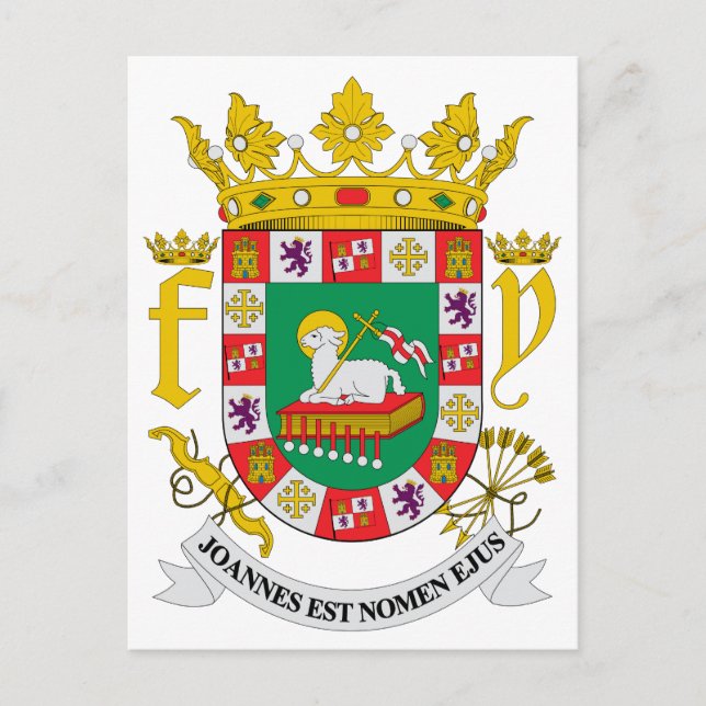 Carte Postale SYMBOLE OFFICIEL Porto Rico D'ARBRES HÉLAÏQUE (Devant)