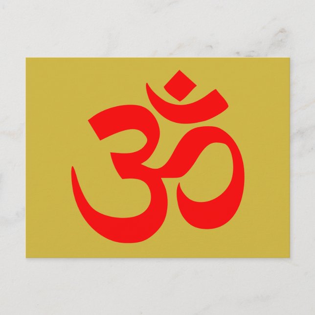 Carte Postale Symbole Om Son mystique dans le bouddhisme hindou  (Devant)