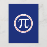 Symbole Pi en cercle sur bleu marine