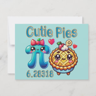 Carte Postale Symbole Pi mignon et pie Pie Pie Pie