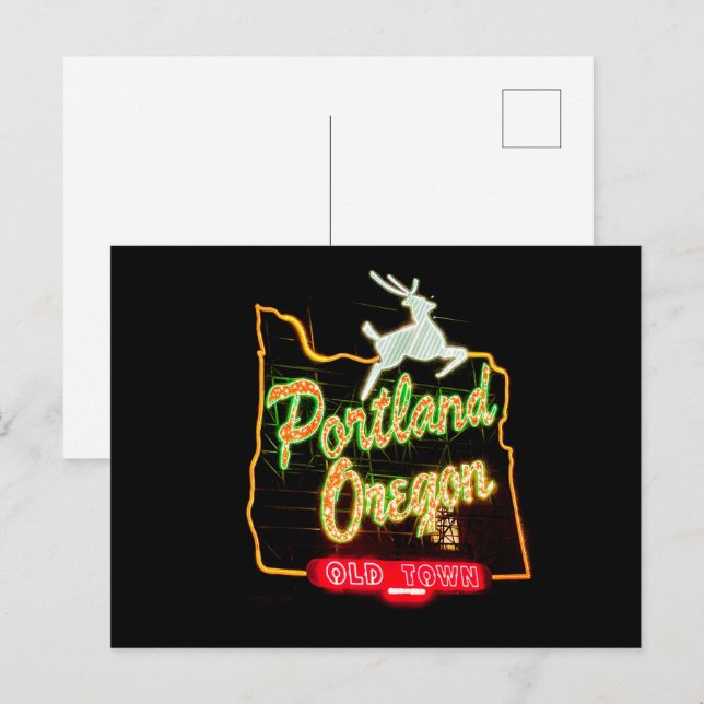 Carte Postale Symbole Portland, Oregon Postcard Portland White S (Devant / Derrière)