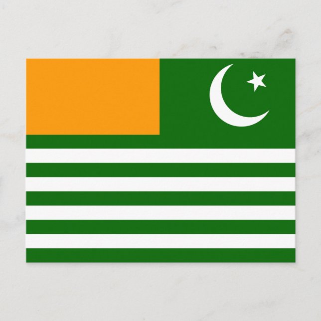 Carte Postale symbole province du drapeau du pays du cachemire (Devant)
