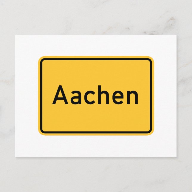 Carte Postale SYMBOLE ROUTIER D'Aix-la-Chapelle, Allemagne (Devant)