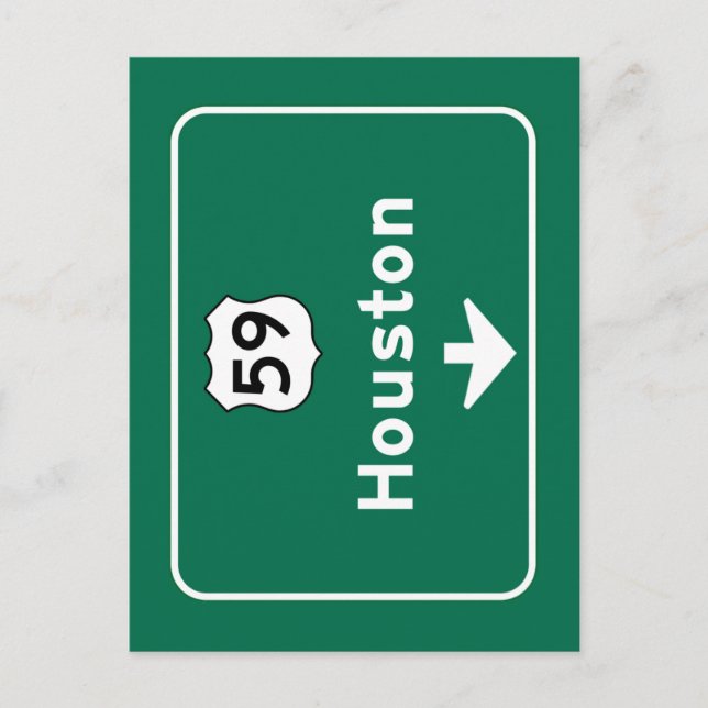 Carte Postale SYMBOLE ROUTIER DE Houston, TX (Devant)