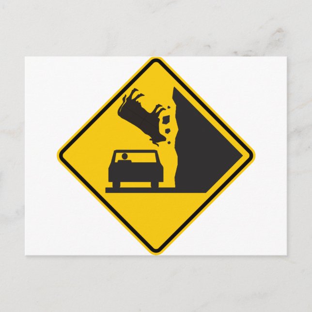 CARTE POSTALE SYMBOLE ROUTIER DE LA ZONE VACHE EN CHUTE (Devant)