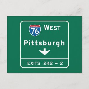 Carte Postale Symbole routier de Pittsburgh, PA
