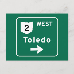Carte Postale Symbole routier de Toledo, OH