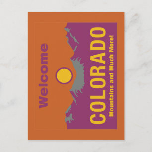 Carte Postale Symbole routier du Colorado - USA