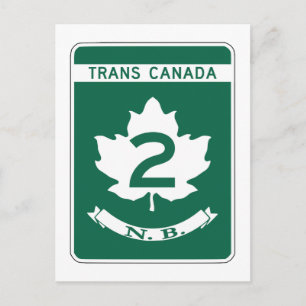 Carte Postale Symbole routier transcanadien du Nouveau-Brunswick