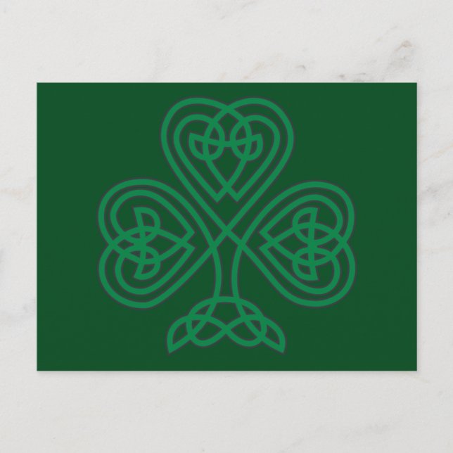 CARTE POSTALE SYMBOLE SHAMROCK IRLANDAIS (Devant)