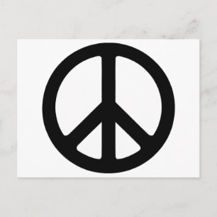 Carte Postale Symbole Super de paix noir classique