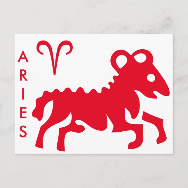 Carte postale Symbole & Symbole d'Aries (Devant)