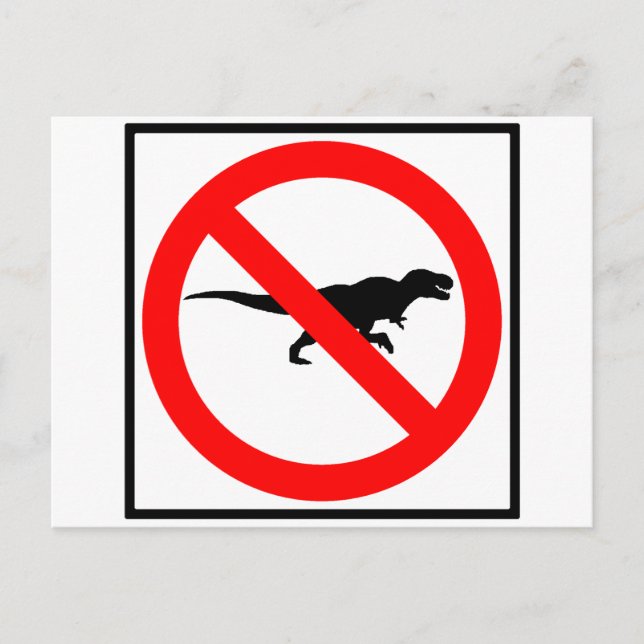 Carte Postale SYMBOLE T-Rex AUTOROUTE DINOSAUR (Devant)