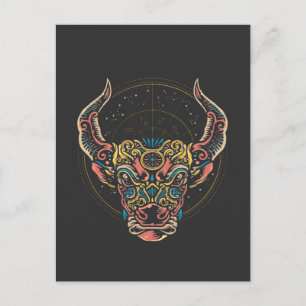 Carte Postale Symbole Taurus Zodiac Horoscope