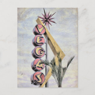 Carte Postale SYMBOLE Vegas Retro Nevada Las Vegas