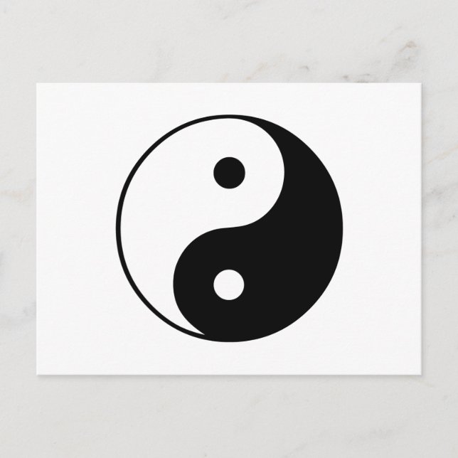 Carte Postale Symbole Yin Yang : (Devant)