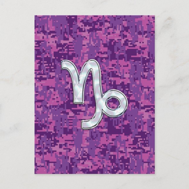 Carte Postale SYMBOLE Zodiaque Capricorne Camouflage numérique F (Devant)
