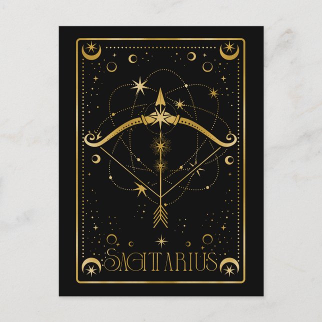 Carte Postale Symbole zodiaque du Sagittarius (Devant)