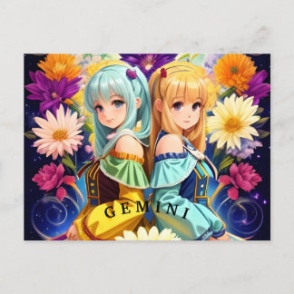 Carte Postale SYMBOLE Zodiaque Gemini