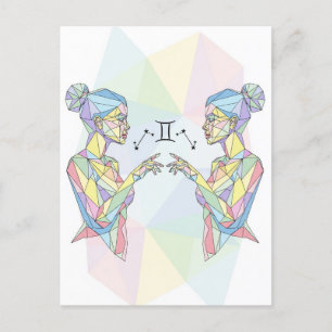 Carte Postale SYMBOLE Zodiaque Gemini