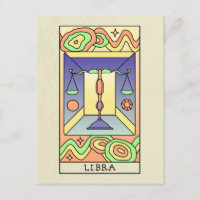 SYMBOLE Zodiaque Libra Art Abstrait Vintage