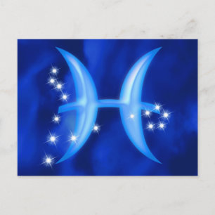 Carte Postale Symbole zodiaque Pisces