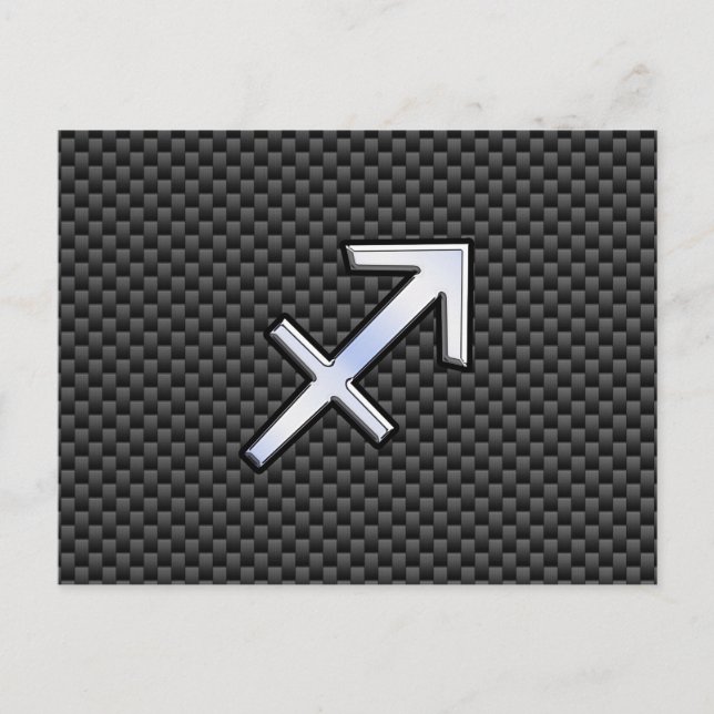 Carte Postale Symbole zodiaque Sagittarius Fibre de charbon de b (Devant)