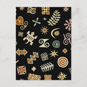 Carte Postale Symboles Adinkra africains
