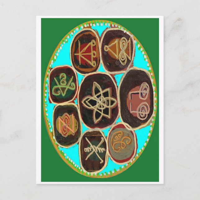 Carte Postale Symboles de KARUNA Reiki par Navin Joshi (Devant)