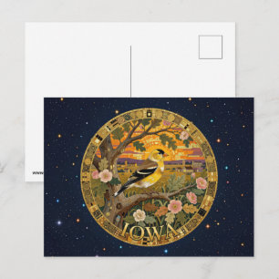 Carte Postale Symboles de l'État de l'Iowa aux États-Unis d'Amér