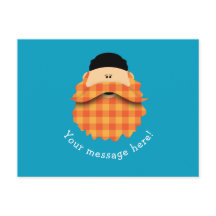 Sympa Pays Plaid Bright Orange Bearded Caractère