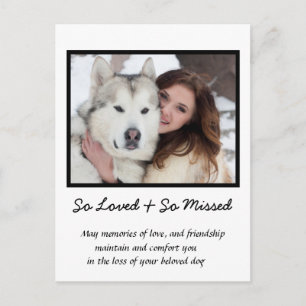 Carte Postale Sympathie à la mémoire de chien personnalisée